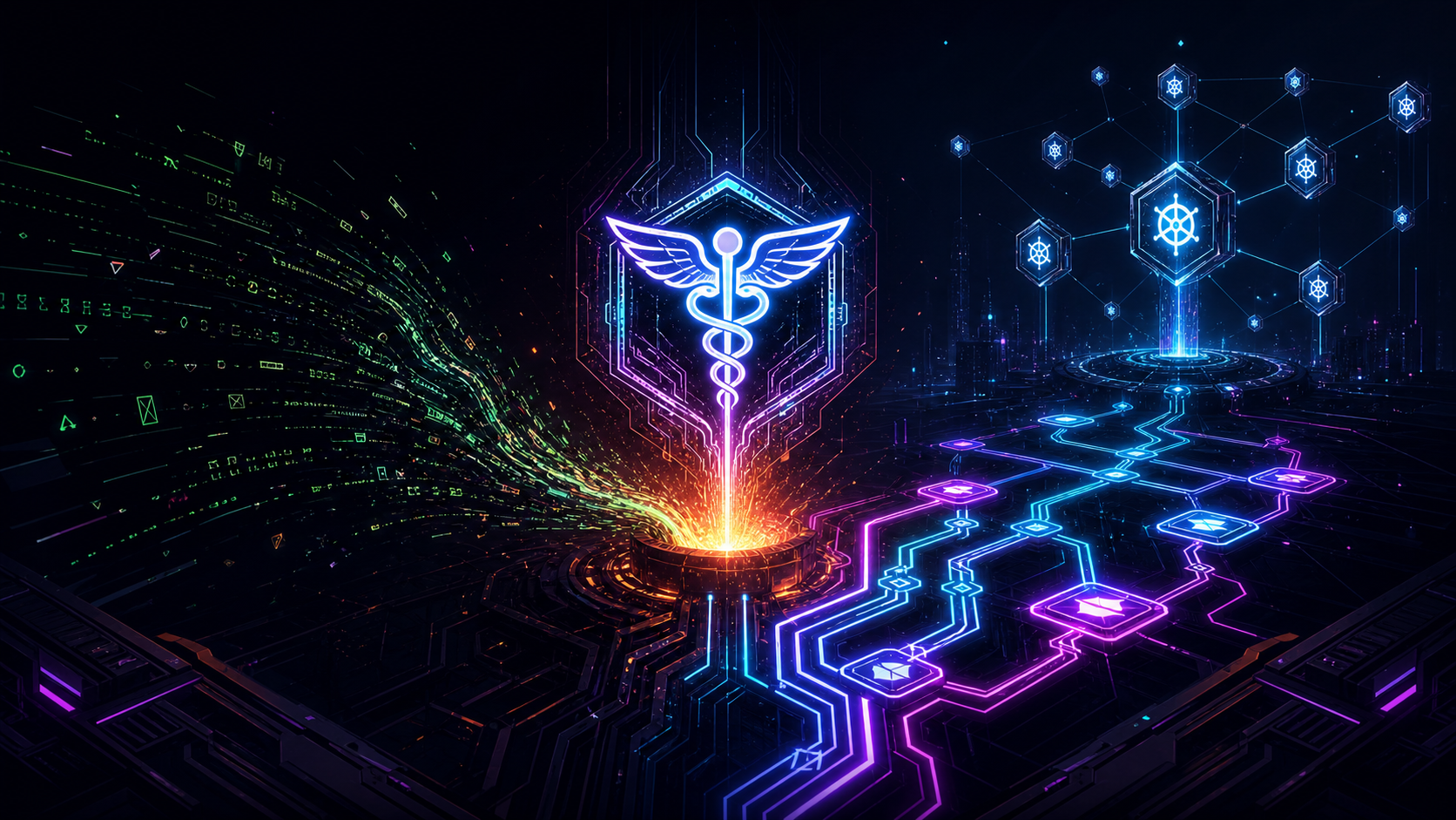 Skills: Where Lessons Become Tools — ChatGPT Codex generated cyberpunk editorial illustration