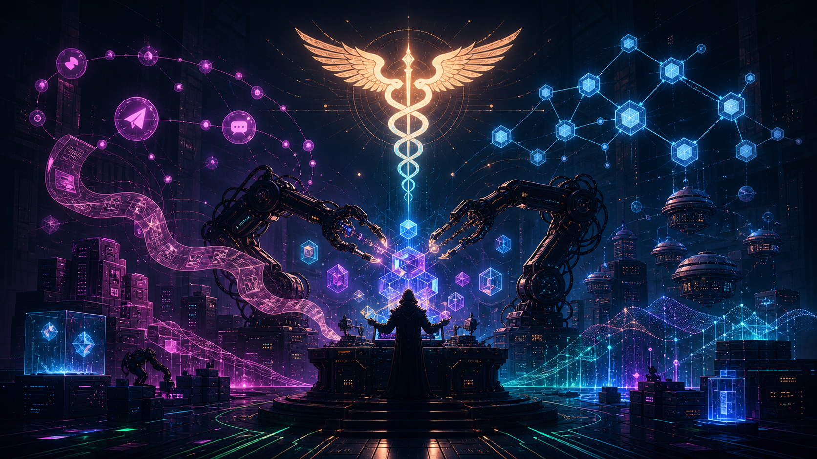 Mission Control, OpenClaw, and the Agentic Stack — ChatGPT Codex generated cyberpunk editorial illustration
